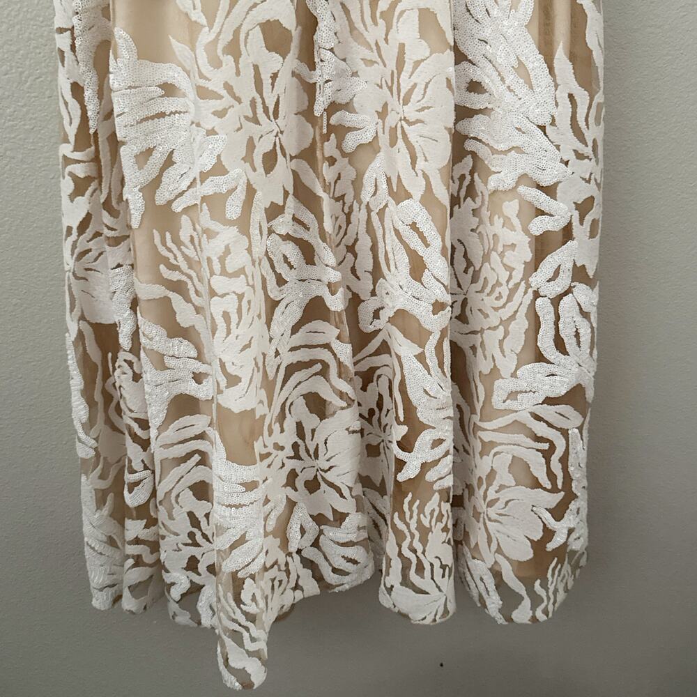 DRESS THE POPULATION | Layla Sweetheart Fit & Flare Midi Dress White Ivory | XL - Picture 10 of 14